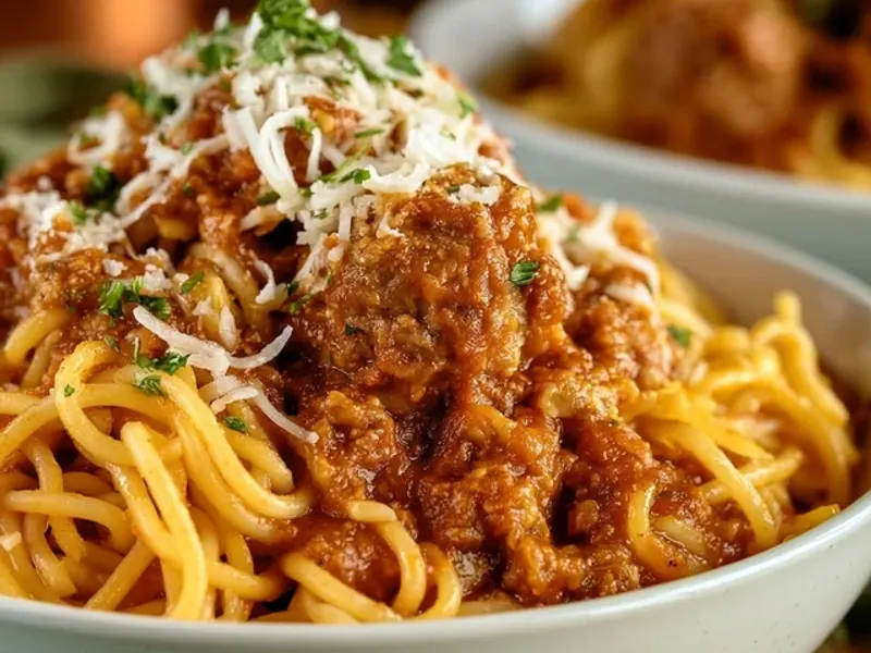 Simple Spaghetti and Meatballs for Camping